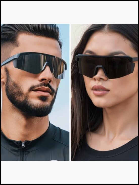 XL Oversized Wraparound Sunglasses, TR90 Frame, Polarized UV400 Protection main image 5